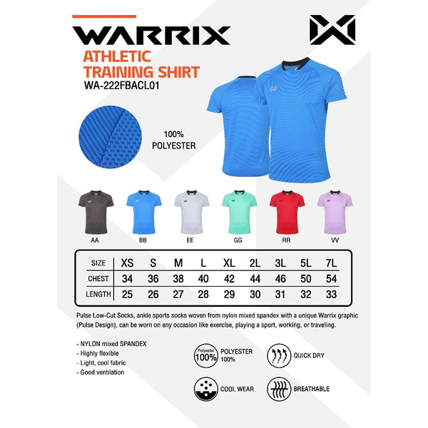 WARRIX Athletic Training Shirt Football Futsal Sports