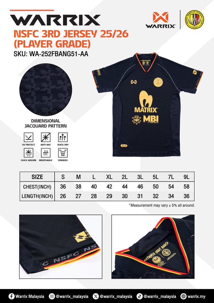 WARRIX NSFC 3RD Jersey 25/26 (Player Grade)